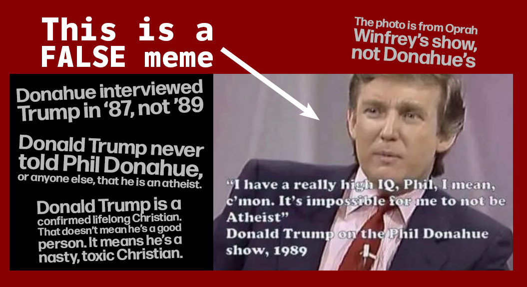 No, Donald Trump Never Said He’s An Atheist