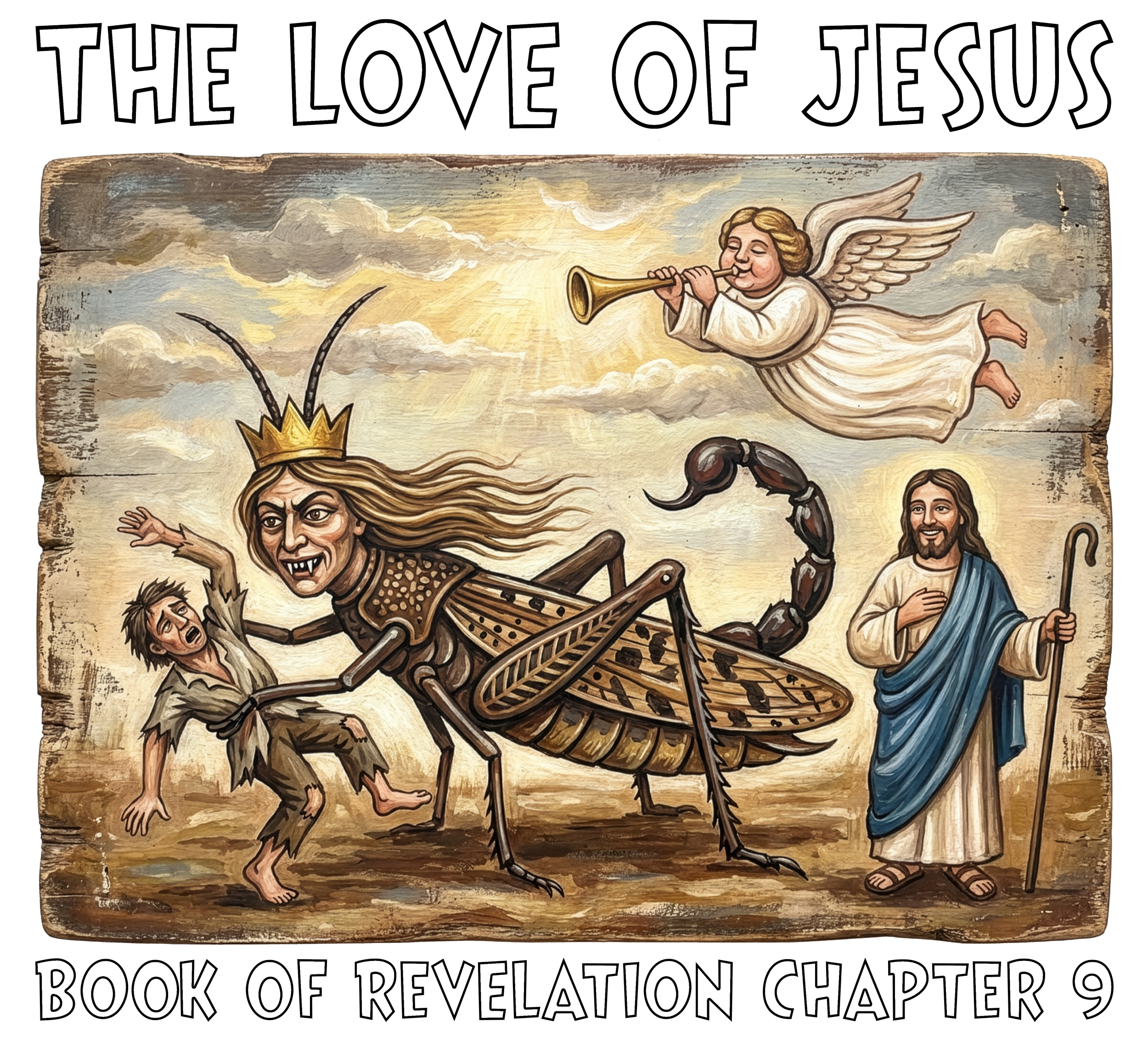 The Love of Jesus is torture by locust monsters in the New Testament