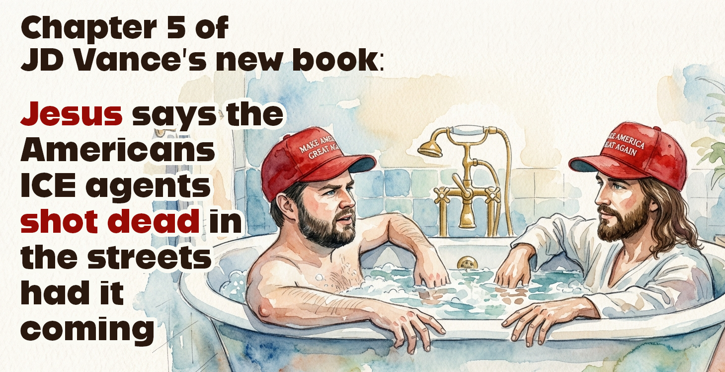 Jesus and JD Vance take a bath together in chapter 5 of JD Vance book Communion