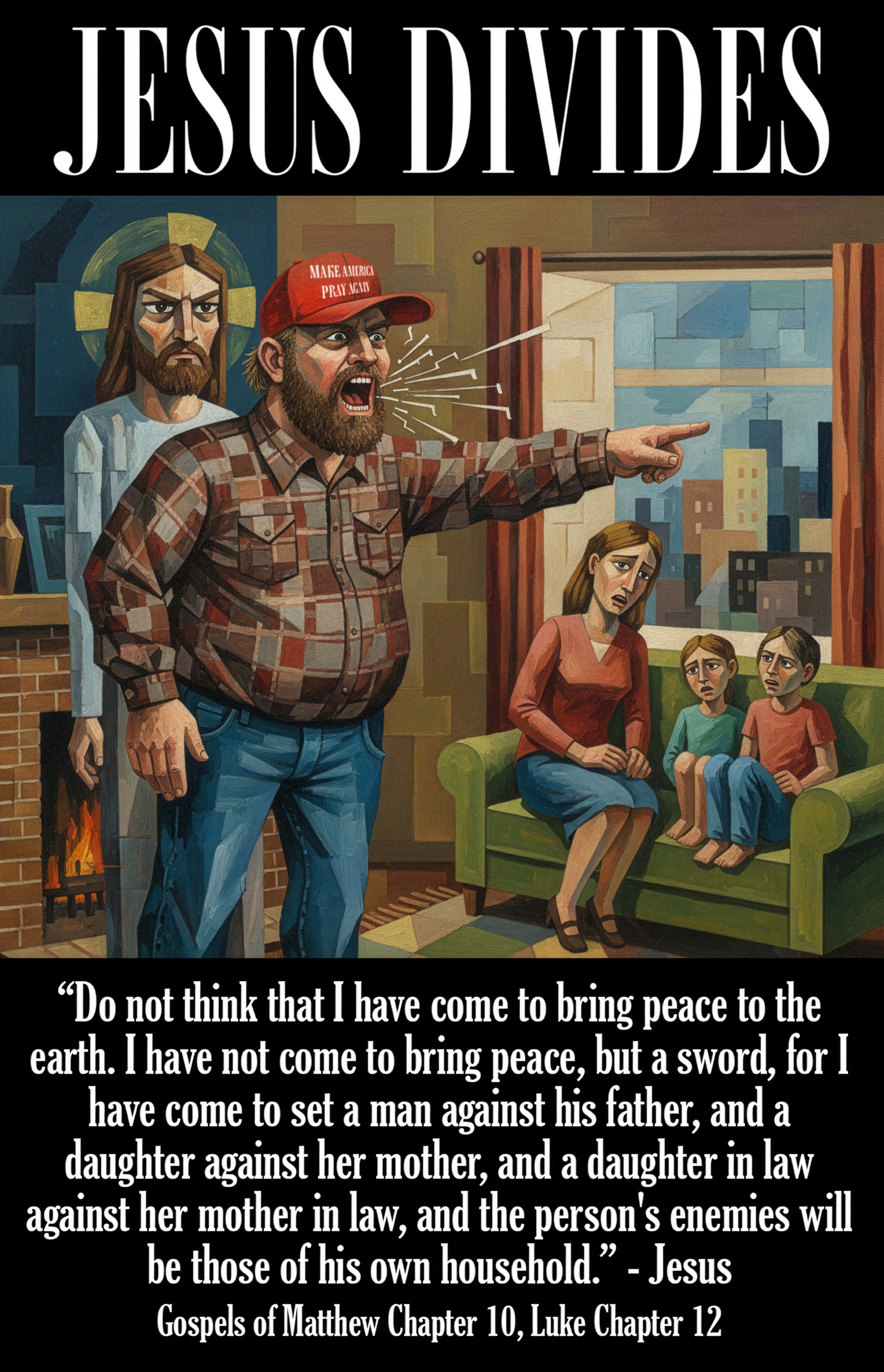 Jesus Divides gospels Luke and Matthew