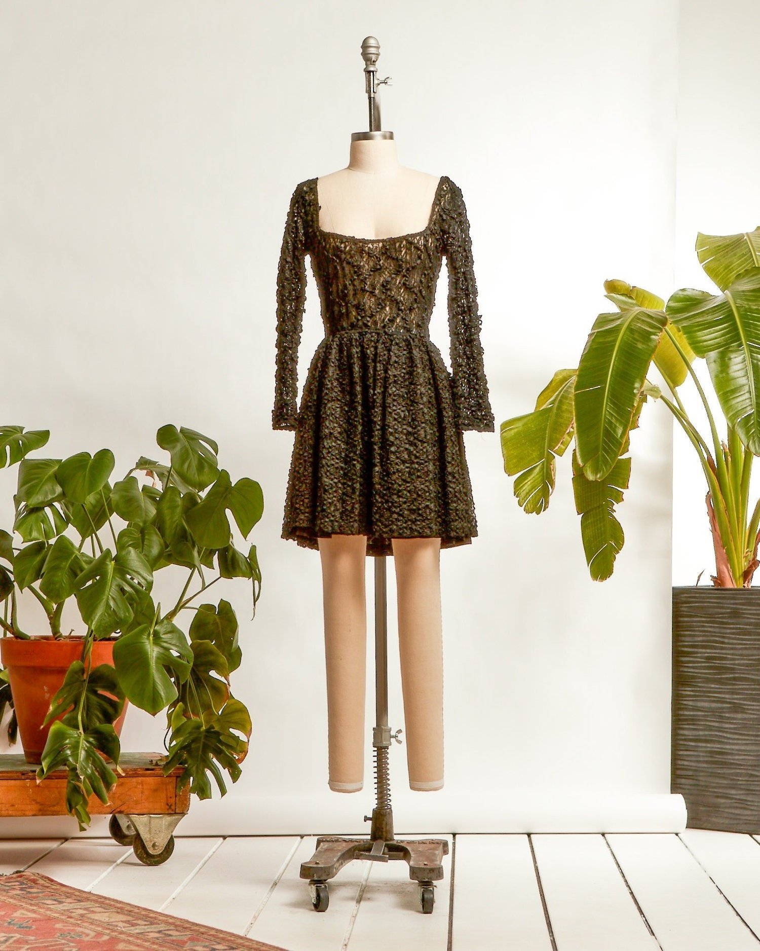 1980S Anna Sui Babydoll Black Lace Dress (Fits S) | Vintanthro Modern &  Vintage