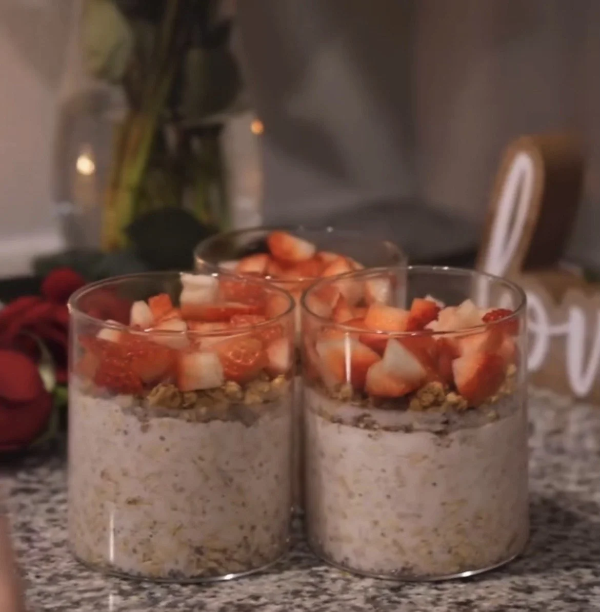 Strawberry Peanut Butter Oatmeal