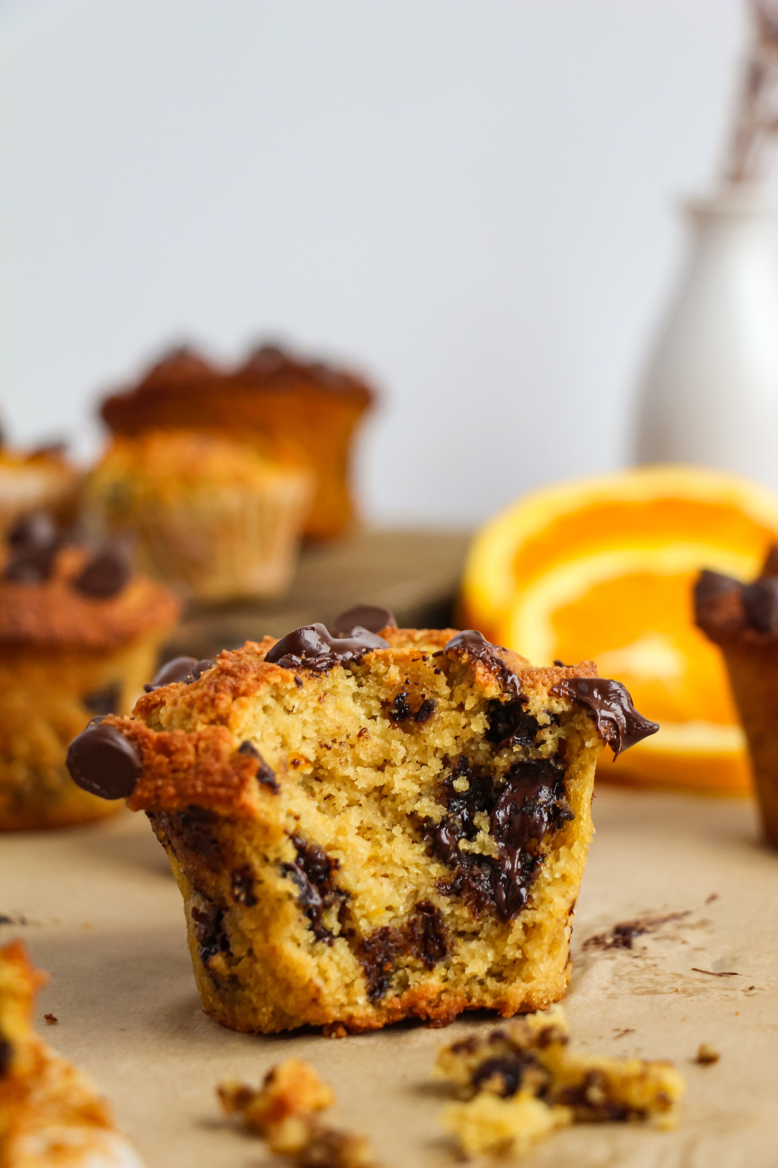 Paleo Orange Chocolate Chip Muffins 