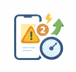 Incident response icon showing real-time issue reporting and faster response times for gated communities