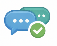 Team communication icon representing coordination between guards, residents, and property managers