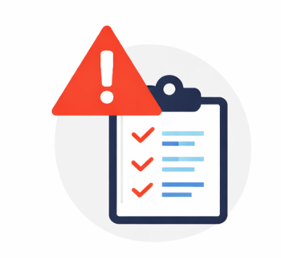 HOA violation tracking icon showing compliance monitoring and enforcement system