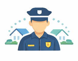 Community visibility icon showing incident tracking and security monitoring for HOAs and property managers