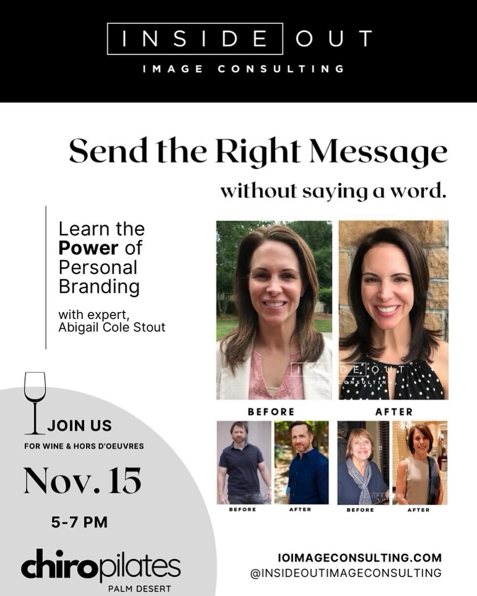 ⚡️UPCOMING EVENT⚡️What is your image saying about you?? Join us for a fun Wednesday night over wine and snacks to learn from expert, Abigail Cole Stout, founder of @insideoutimageconsulting, who will reveal the strategy you need to look and feel your