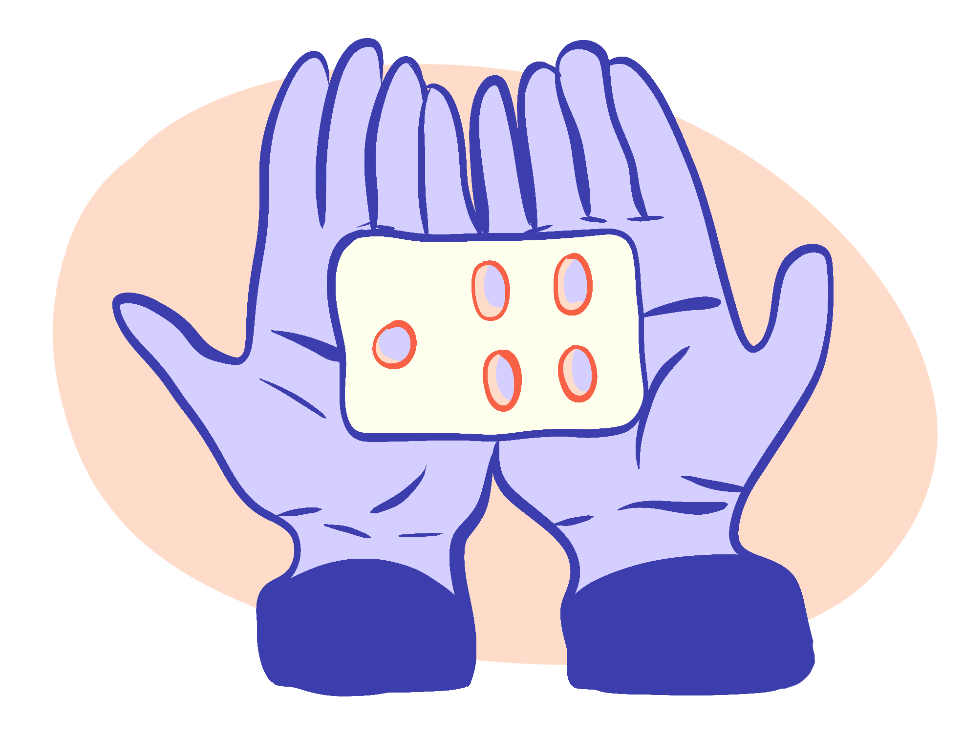 Un par de manos sostienen un blíster de pastillas anticonceptivas.