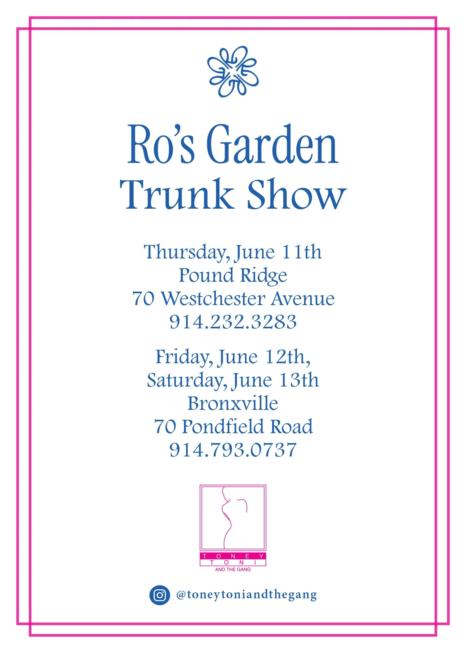 Ro's Garden Trunk Show