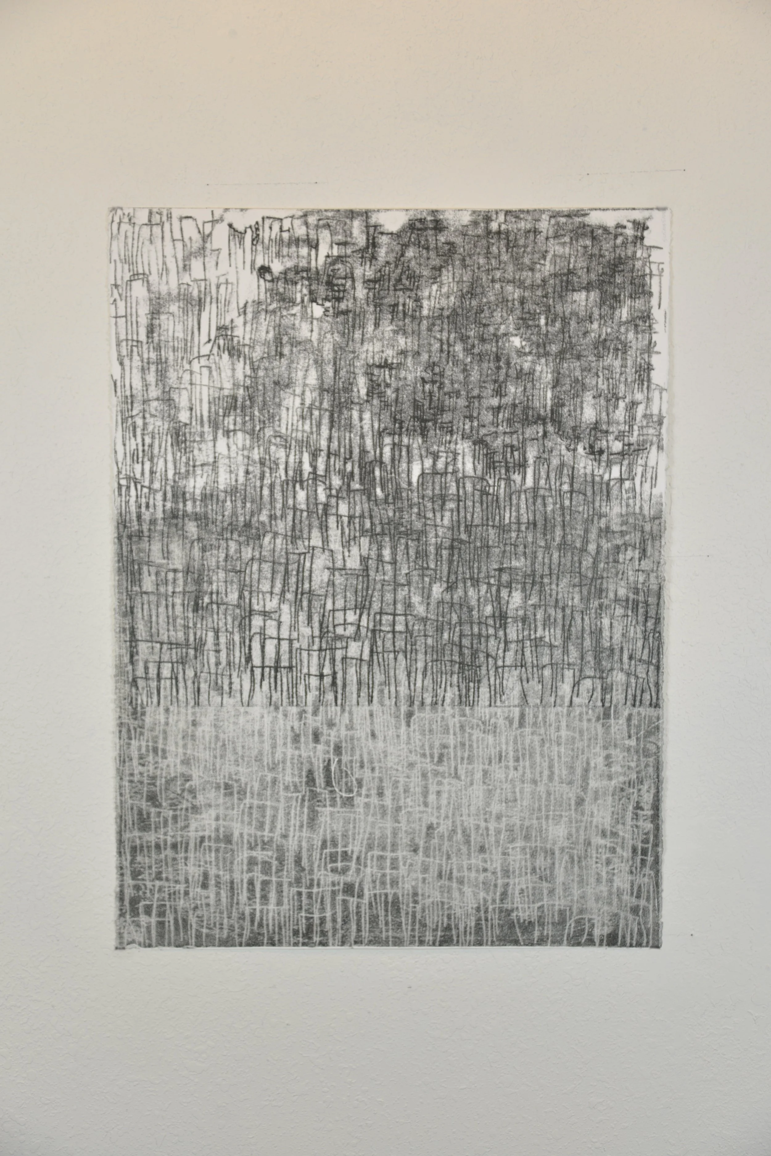 Anaphora, 30 x 22”, 2025, trace monoprint on paper 