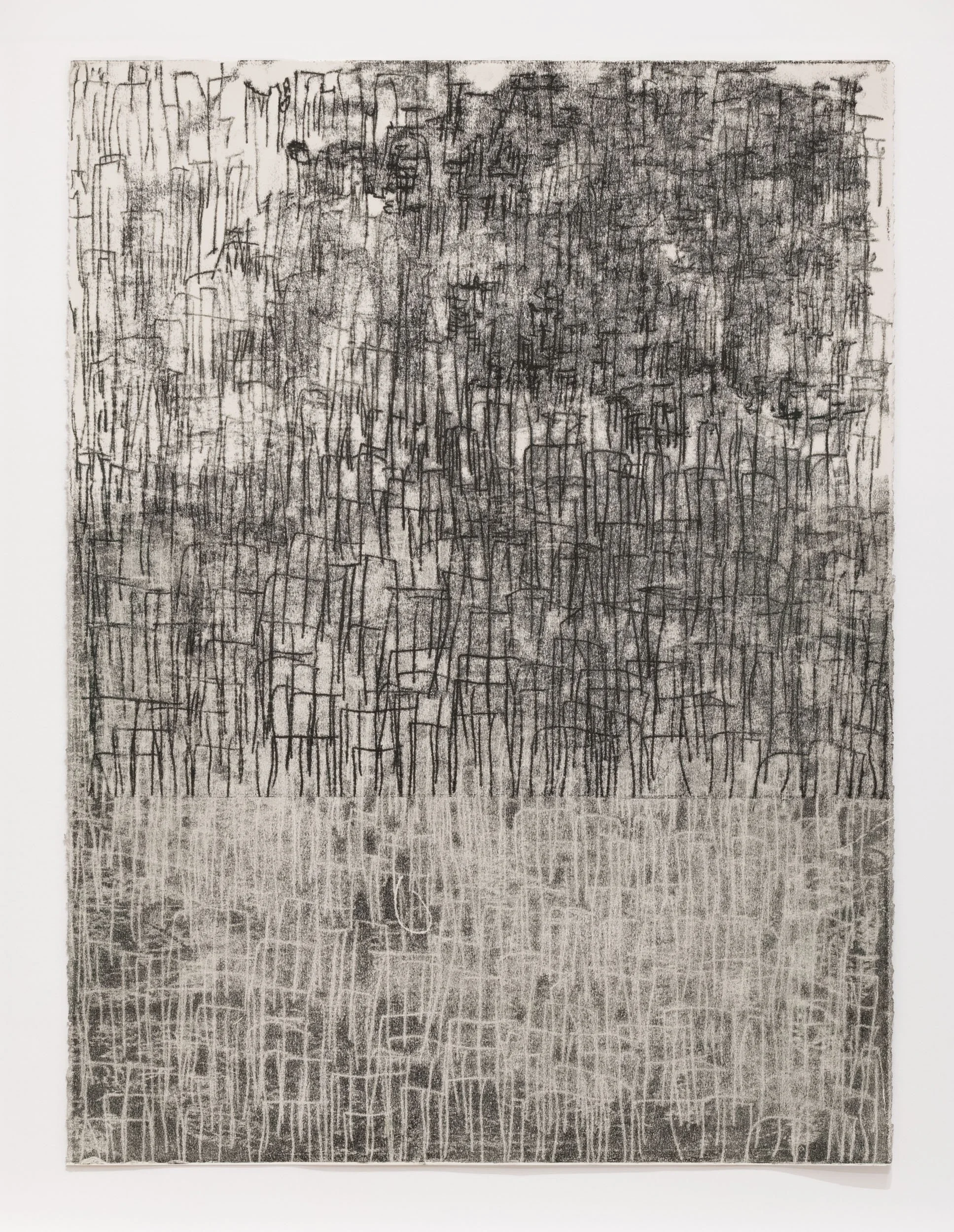 Anaphora, 30 x 22”, 2025, trace monoprint on paper 