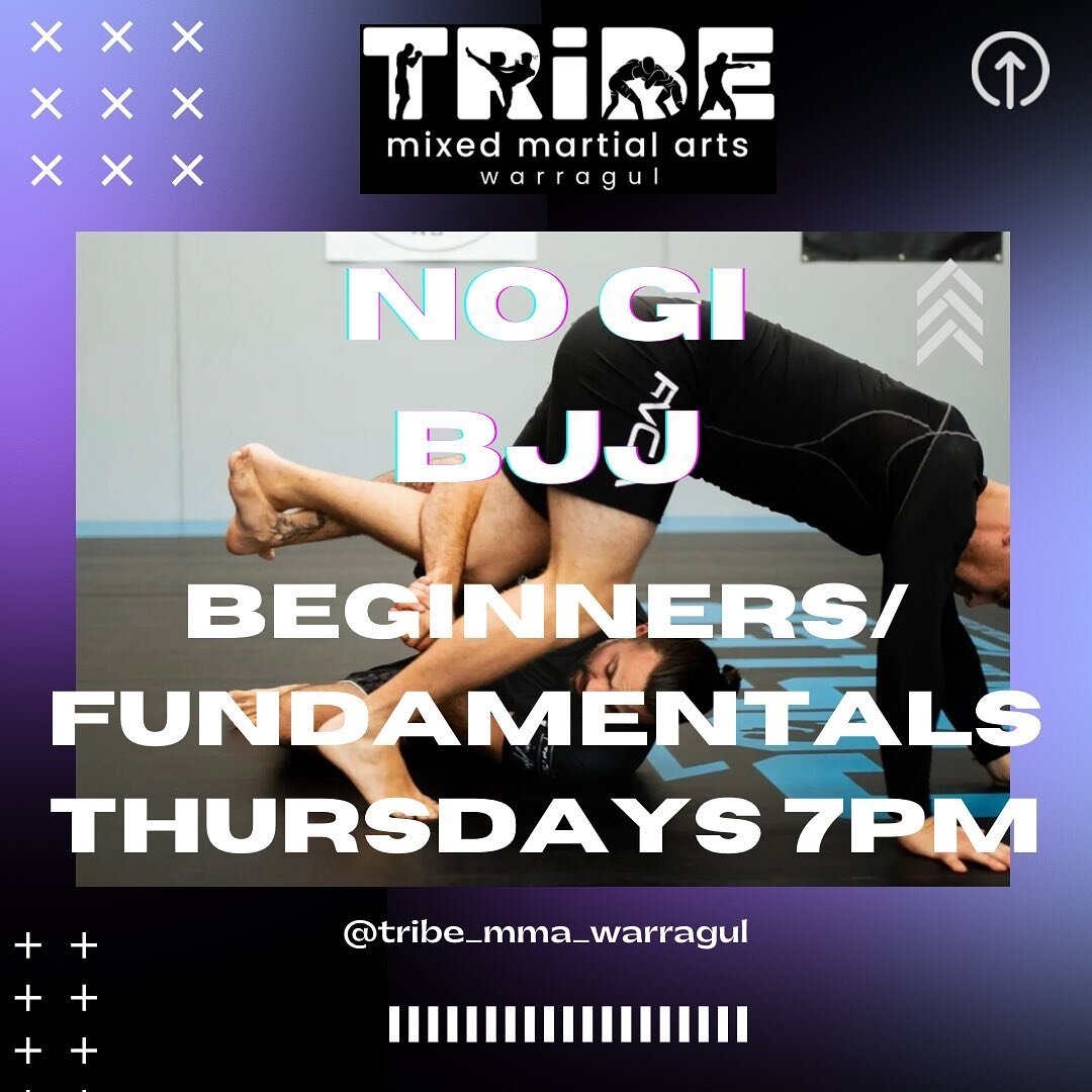 Thursday&rsquo;s Fundamentals class will now be no-gi. Come try your hand at one of the fastest growing sports in the world @tribe_mma_warragul