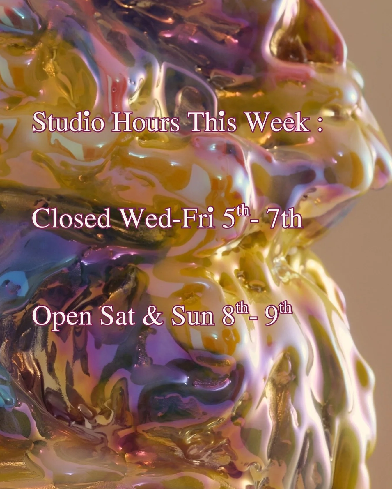 Studio Closed Wed- Fri this week. Open on Sat &amp; Sun for The Australian Ceramics open studio weekend 💘
.
#ceramicstudio #sydney
