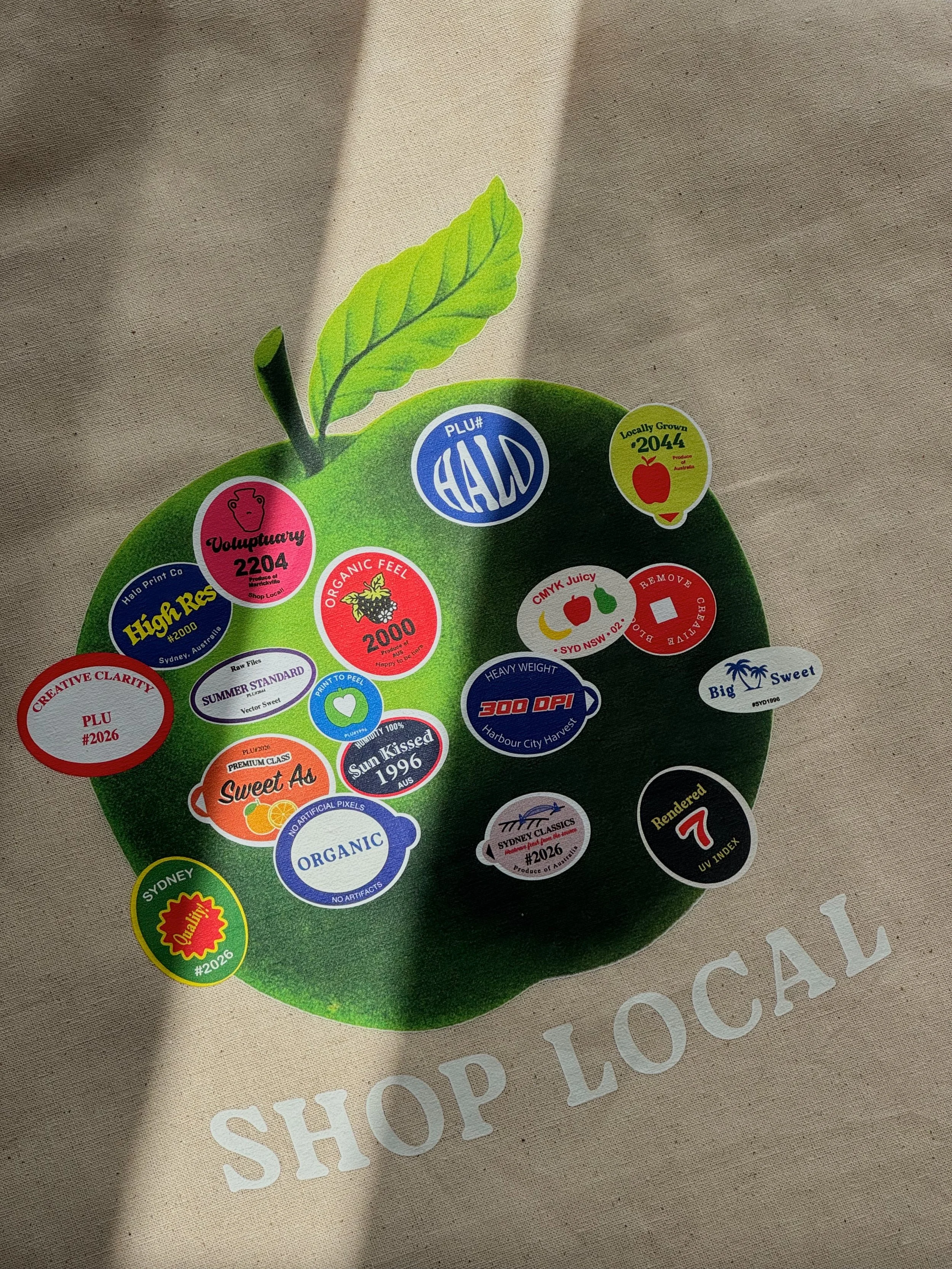 Fruit Sticker Tote Bag