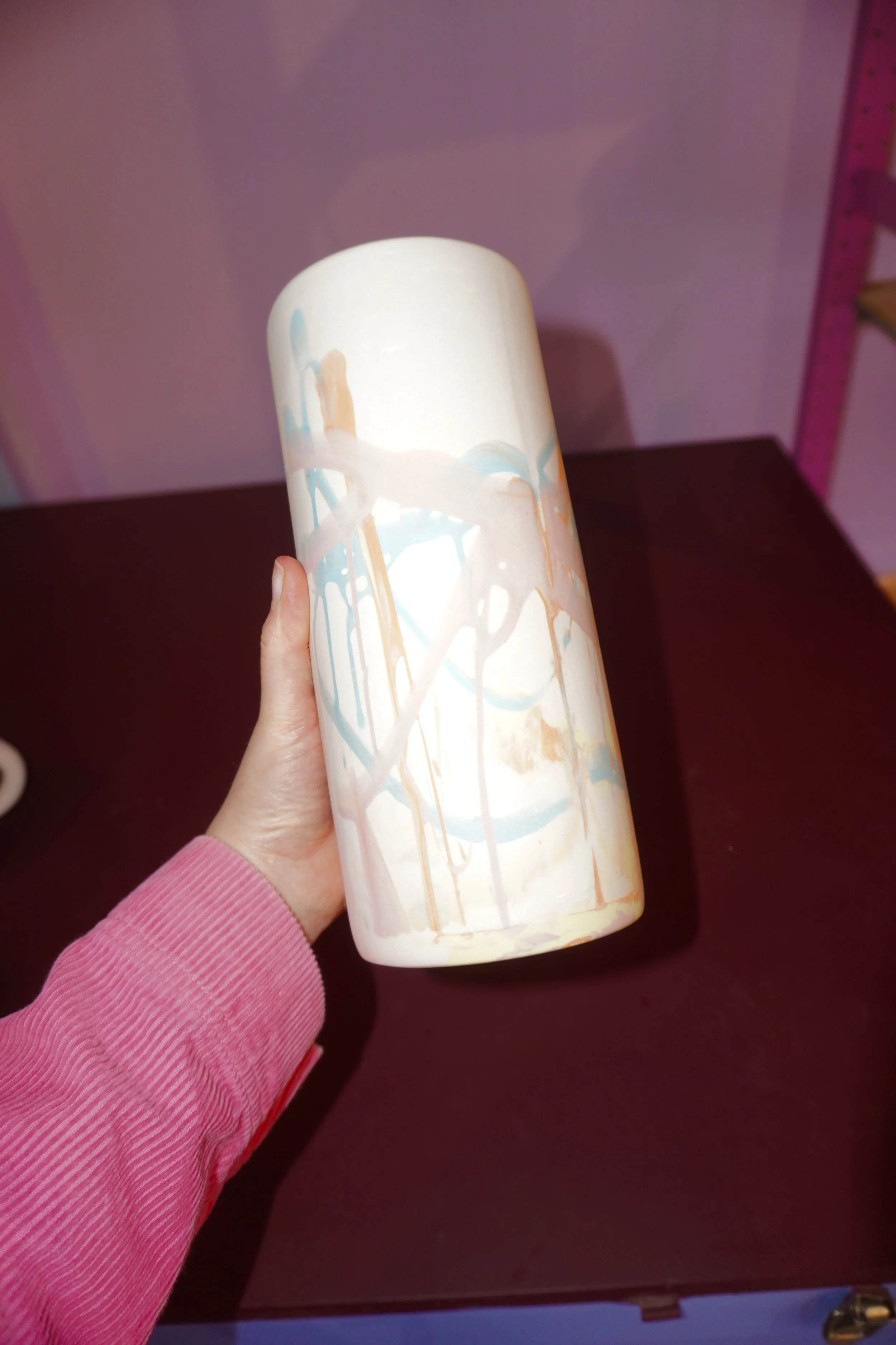 Cylinder Marbled Vase 2