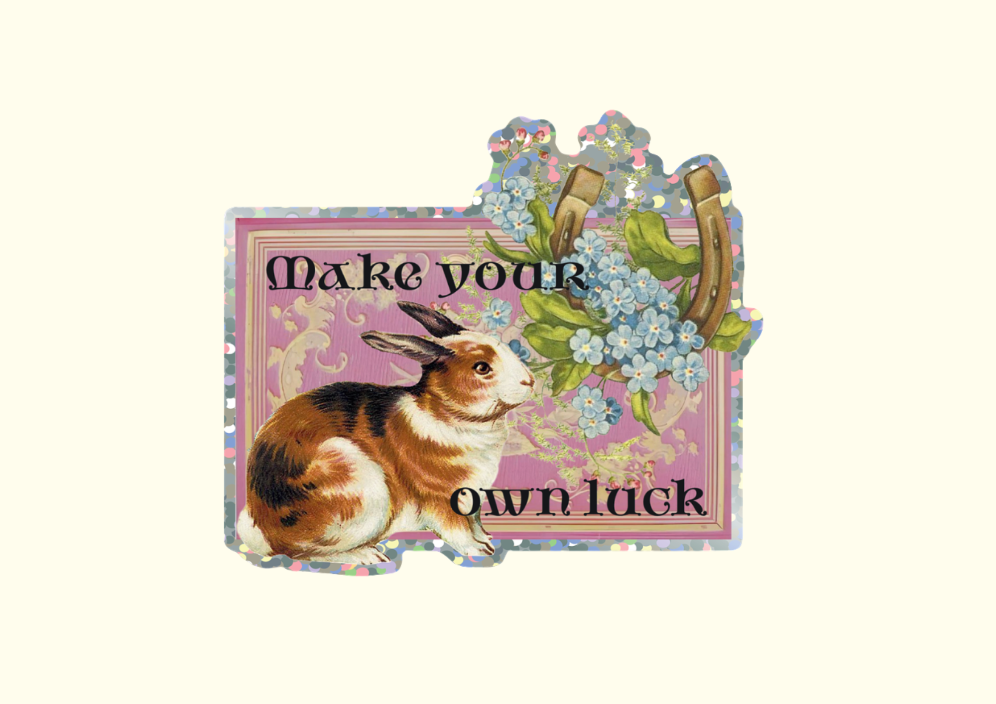 Make Your Own Luck Glitter Sticker