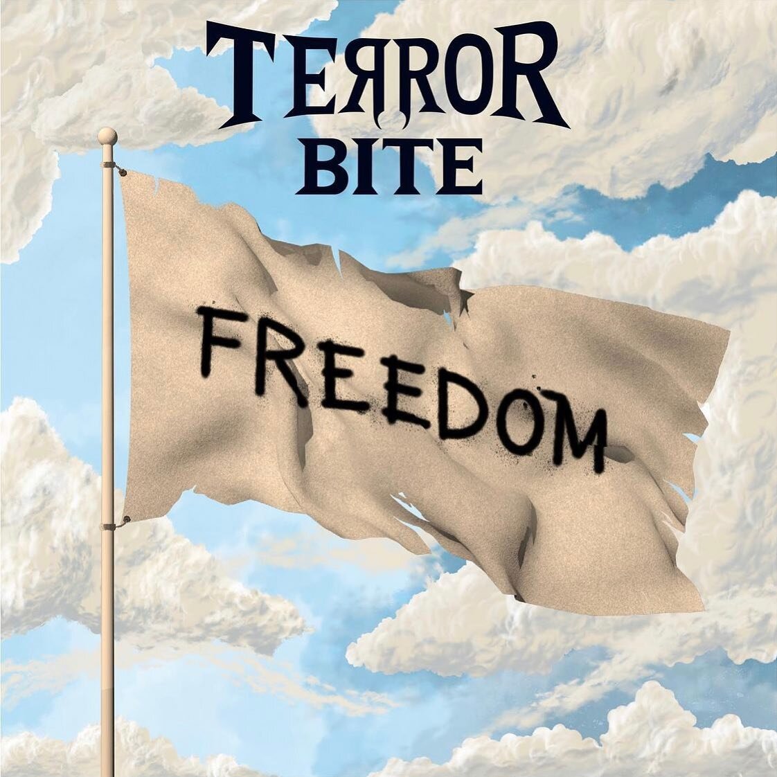 🏳️FREEDOM!🏳️ New @terrorbiteband 🔥 out today! 

Jump over to your fav streaming platform and give the boys a blast!