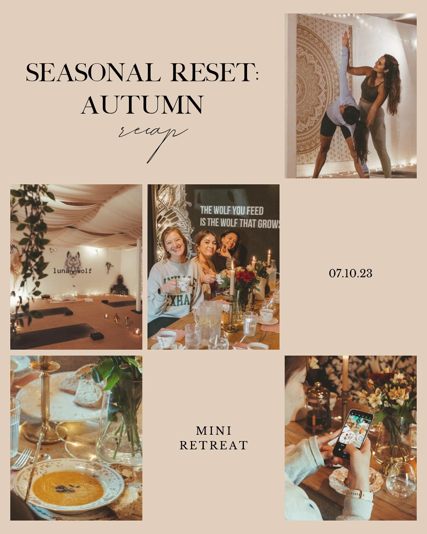 The first Seasonal Reset took place in October and it was everything I could have wished for and more. Thank you to the beautiful souls that attended, for such a wonderful morning and afternoon. 

To create a safe, cosy and comfortable space for peop