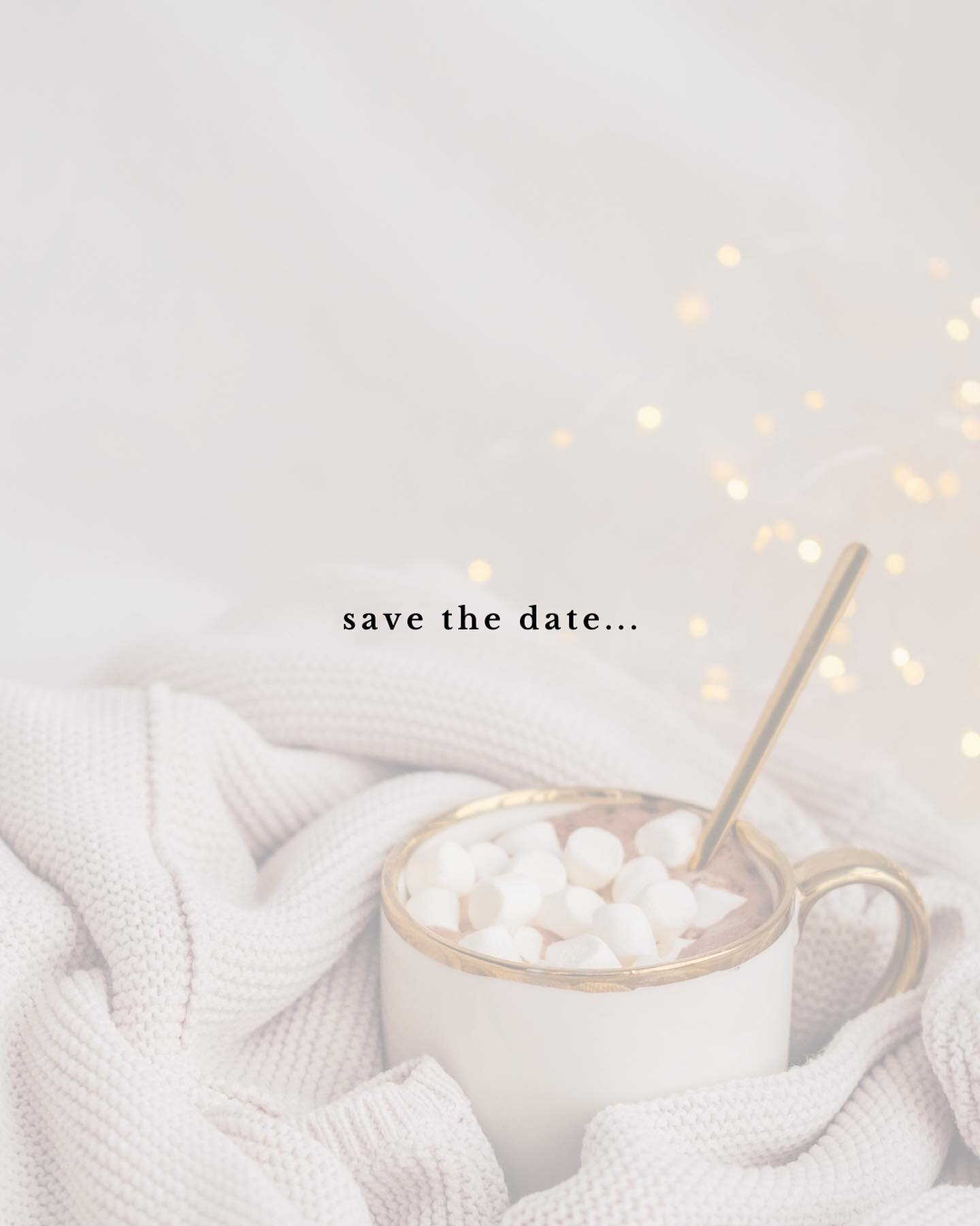 ✨ Save the date &mdash; Saturday, 13th January 2024 ✨

Welcome the new year and reset for the new season with a nourishing, cosy and wholesome mini wellness retreat. More details to come soon, I can&rsquo;t wait to share it all with you. 

To keep up