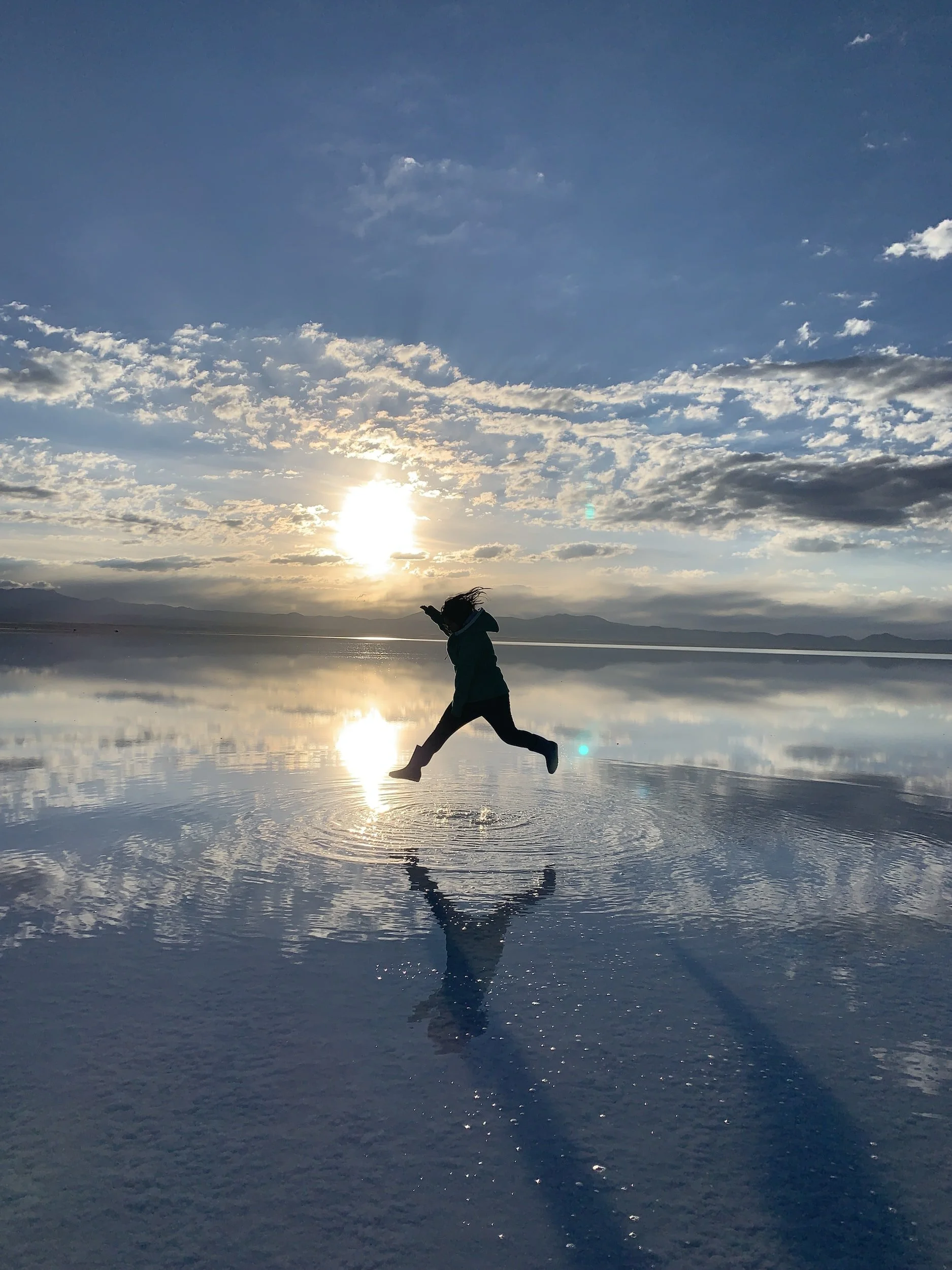 Child playing on the North East Coast