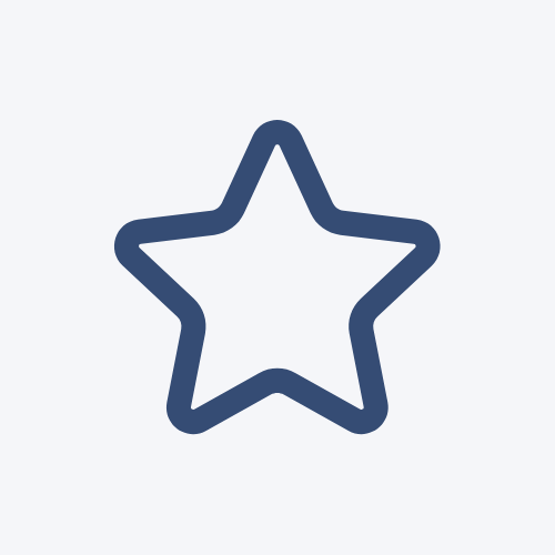 Star icon outline in blue