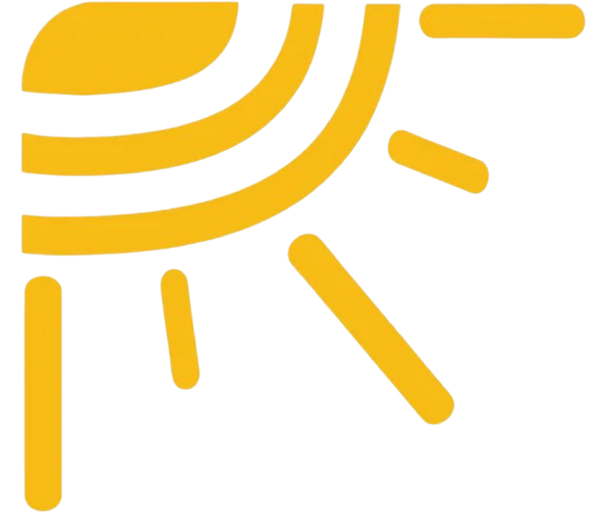 Simplified illustration of a yellow sun.