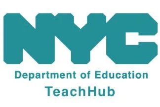 NYC Department of Education TeachHub logo in teal with city abbreviation NYC and text below.