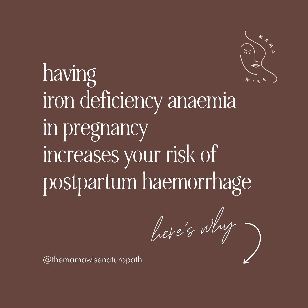 Did you know that being iron deficient and/or anaemic in pregnancy increases your risk of having a postpartum haemorrhage (PPH)?

And, did you know that having a PPH increases your risk if being even more deficient/anaemic in your postpartum period?
