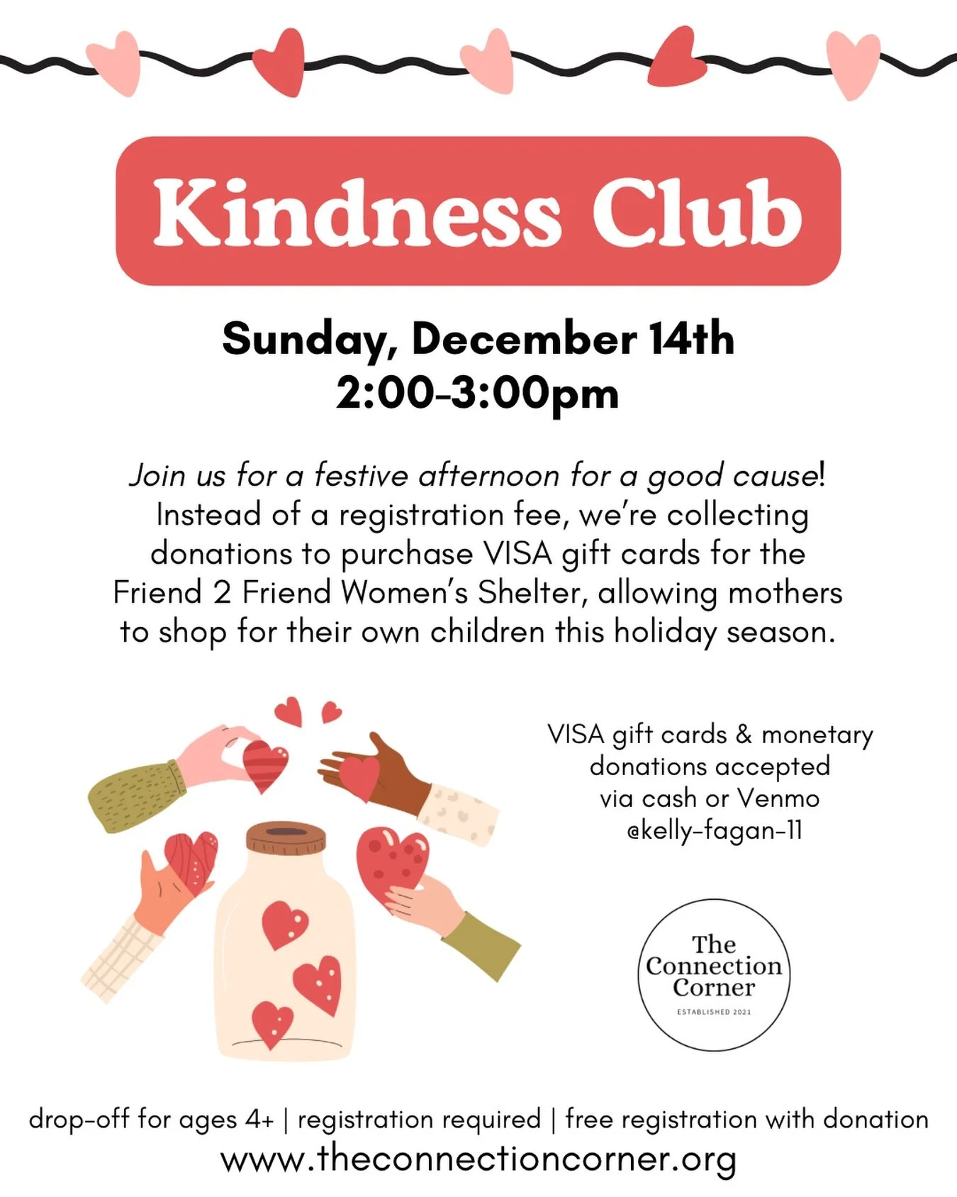 Lots of ways to support this cause! 🫶🏽

Join us on December 14th (space limited!). Donate. Purchase a gift card. Share this post. Tell a friend. 

Every little bit matters❤️
@friend2friendnc