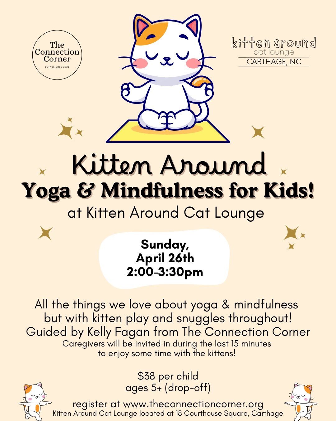 Well HELLO April &amp; May Special Events &amp; Workshops 🌼👋🏼🗓️ 

Be sure to scroll through them all because there are quite a few 😜➡️

🐱 Kitten Yoga at @kittenaroundcatlounge returns
🍪 Another Cookie Decorating Workshop with @sweetpinecookies