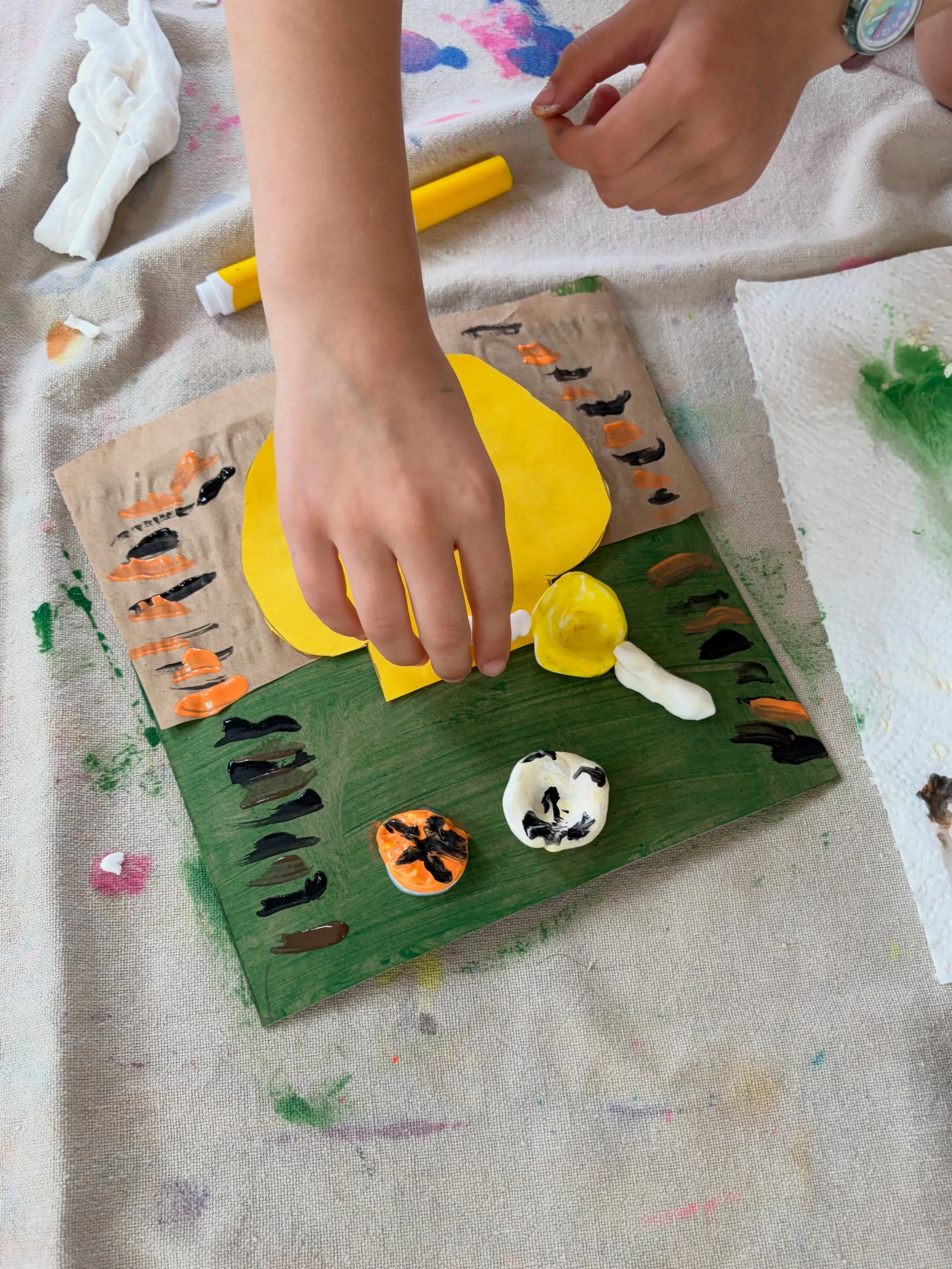Van Gogh-inspired sunflower vases made with air-dry clay, paint, and cardboard turned out SO cute! 🌻✨

Art Club has been such a fun way to explore different mediums while building foundational art skills, creativity, and confidence.

We&rsquo;re add