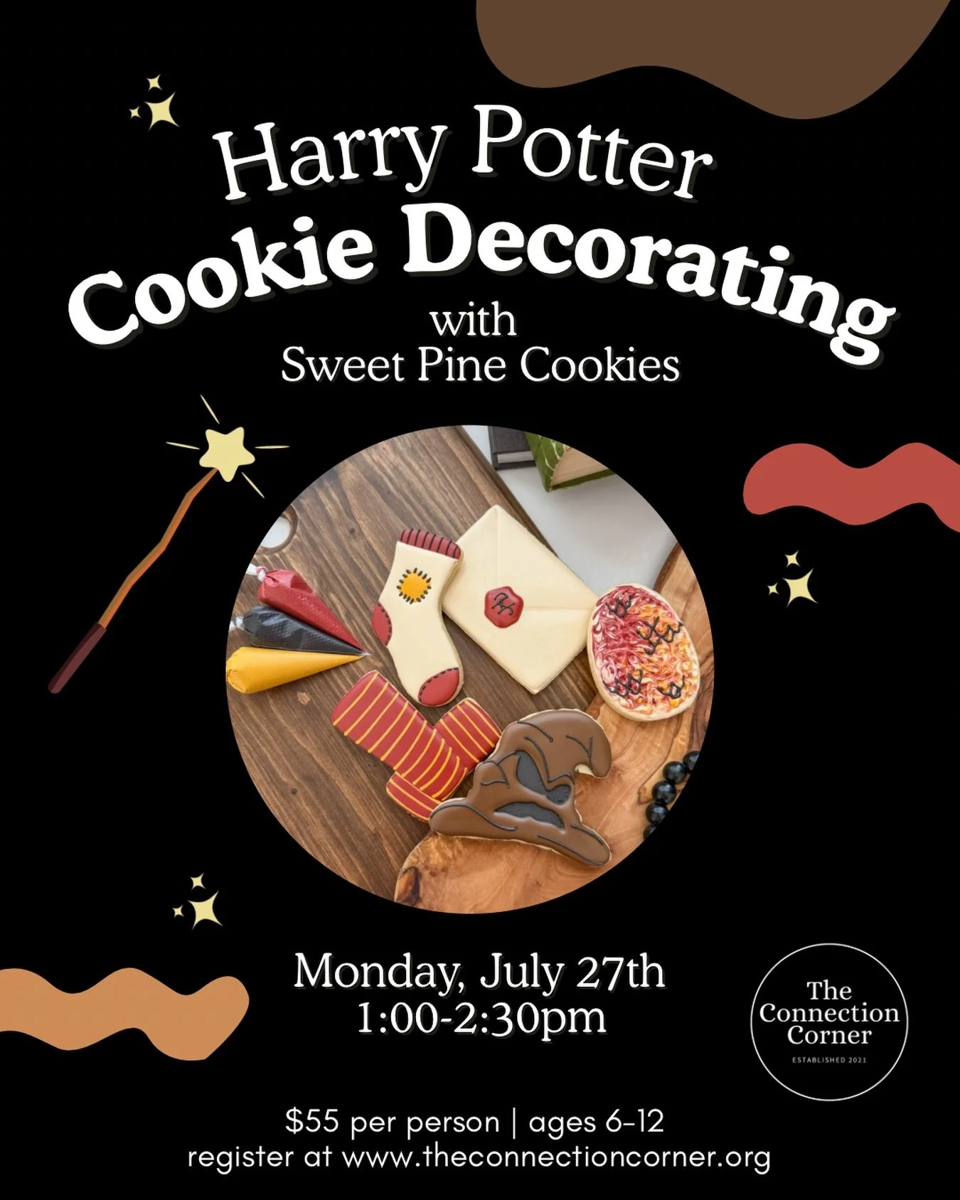 Tomorrow! 🍪🧑🏽&zwj;🎨⚡️🪄 

These workshops with @sweetpinecookies are so special! 

Pok&eacute;mon is next &mdash; stay tuned for a date!
