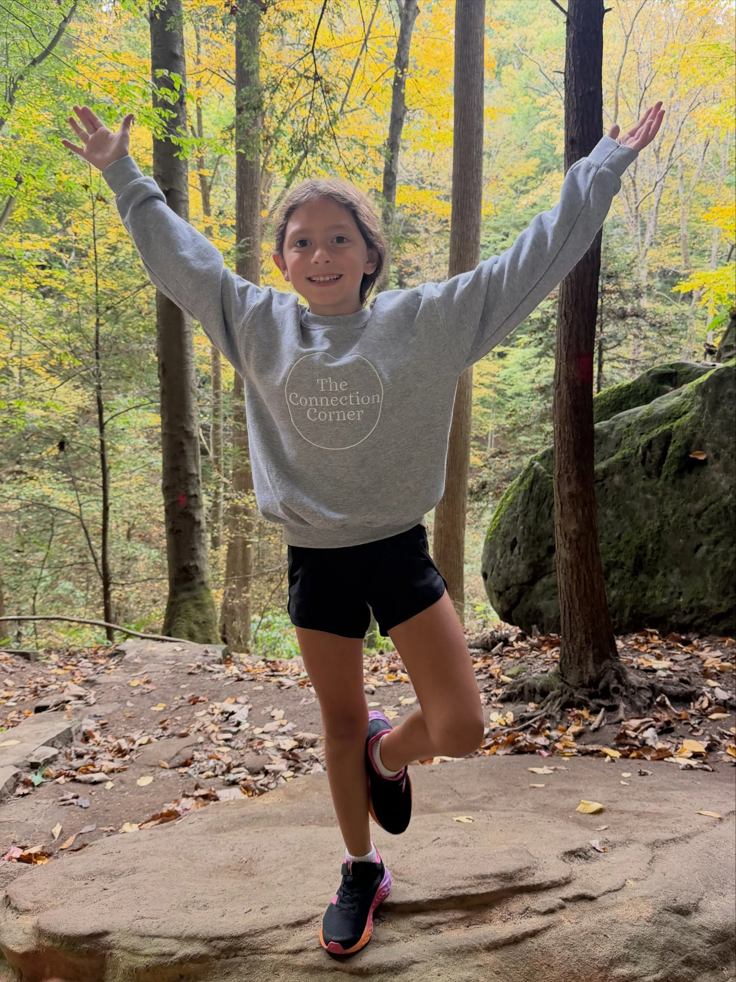 The Connection Corner sweatshirts in the wild! 🌲🪵🍂 

SO cute &amp; SO cozy! 

Get excited &mdash; We will be placing a fall order soon! 🥳

As always, a big shoutout to @homeaccentsby for making our apparel dreams come true ✨