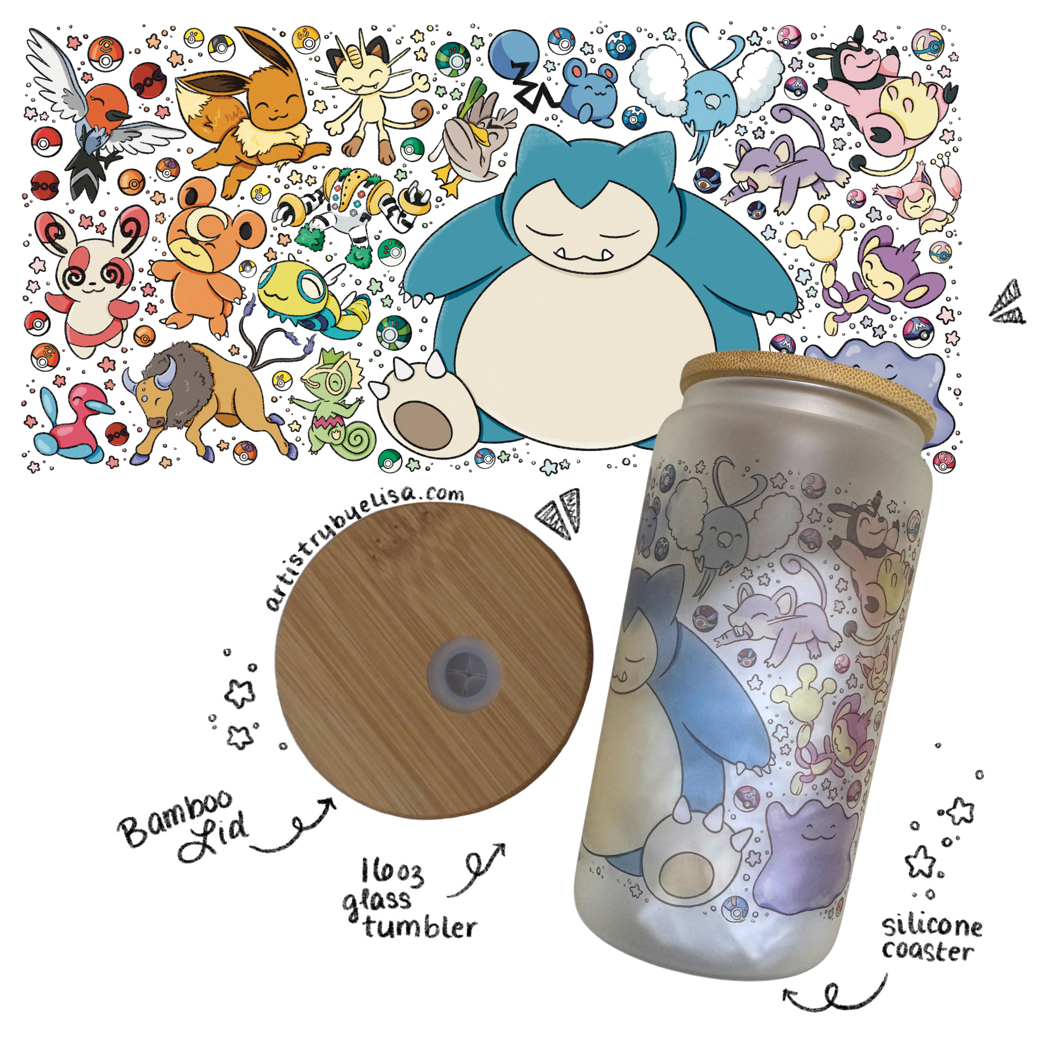 Normal Type - A Hand Drawn Custom Glass Cup