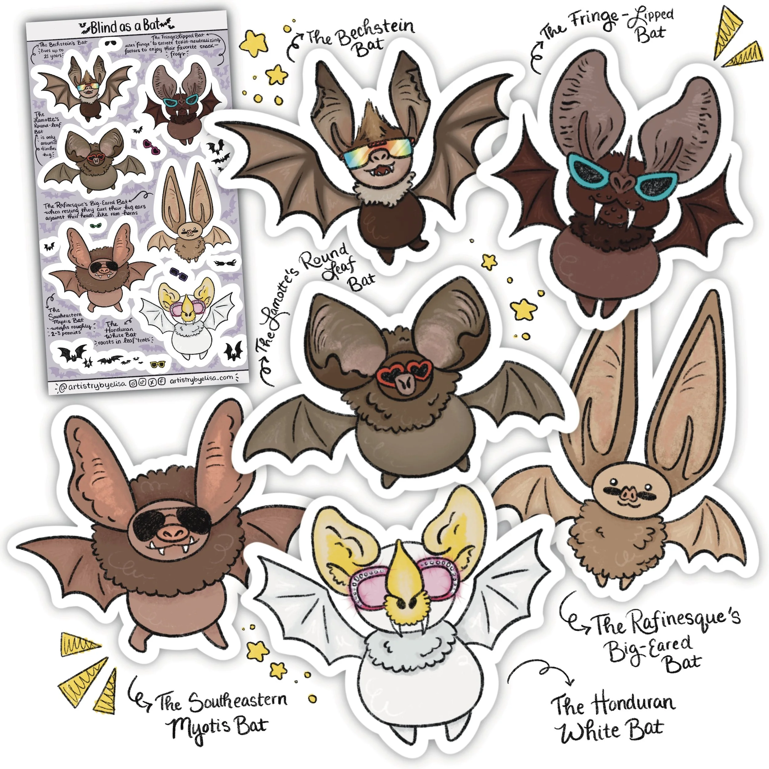 Blind as a Bat - Vinyl Stickers