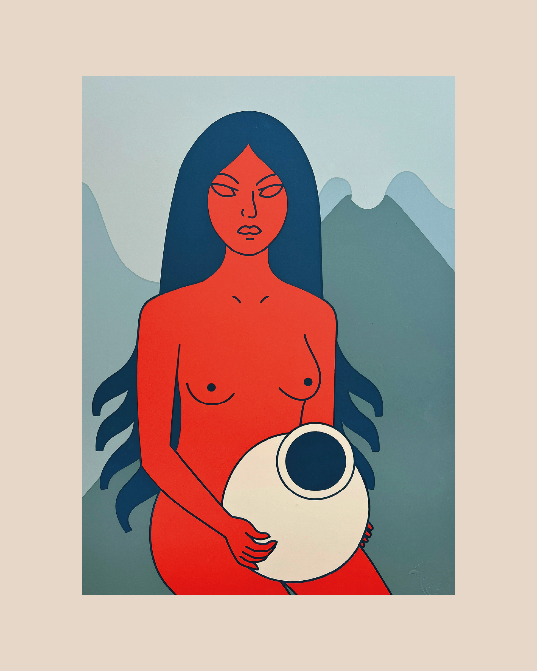 Cerro que Humea (serigrafia) 35x50 cm