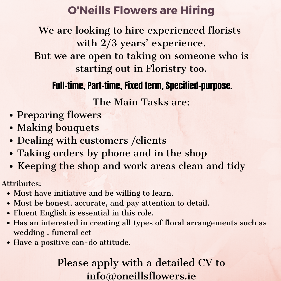 Jobs for florists