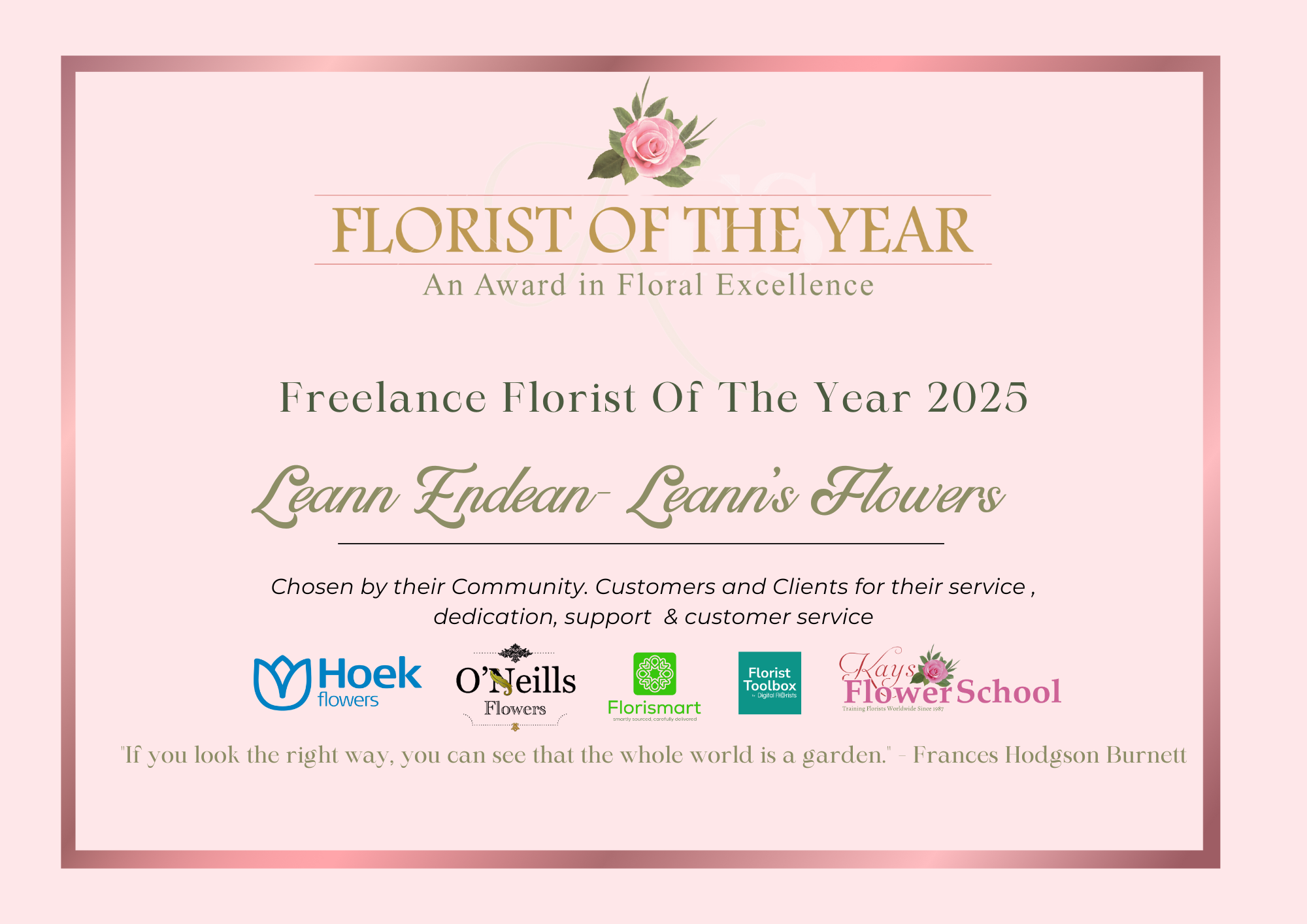 Freelance Florist of the year 2025 leann Endean - leanns flowers.png