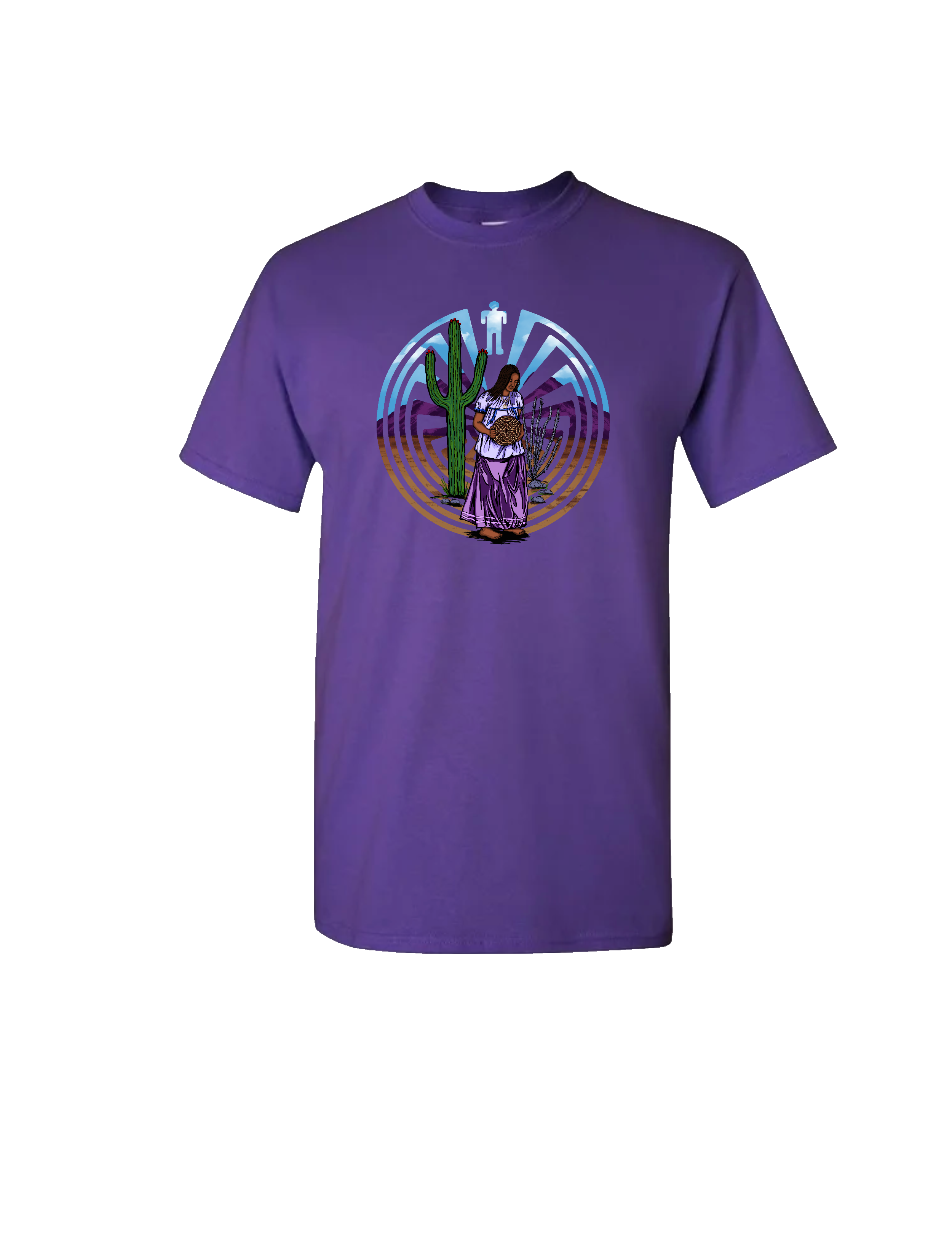 "O'odham Woman" Purple Shirt