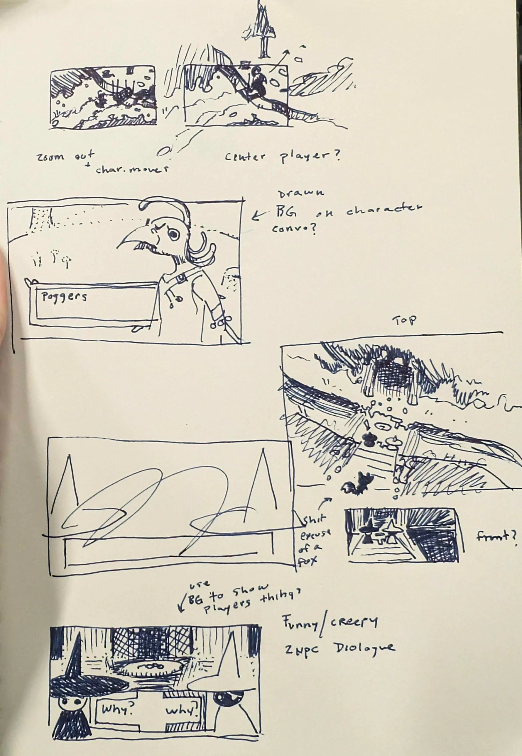 game POV and single and multi-character dialogue view