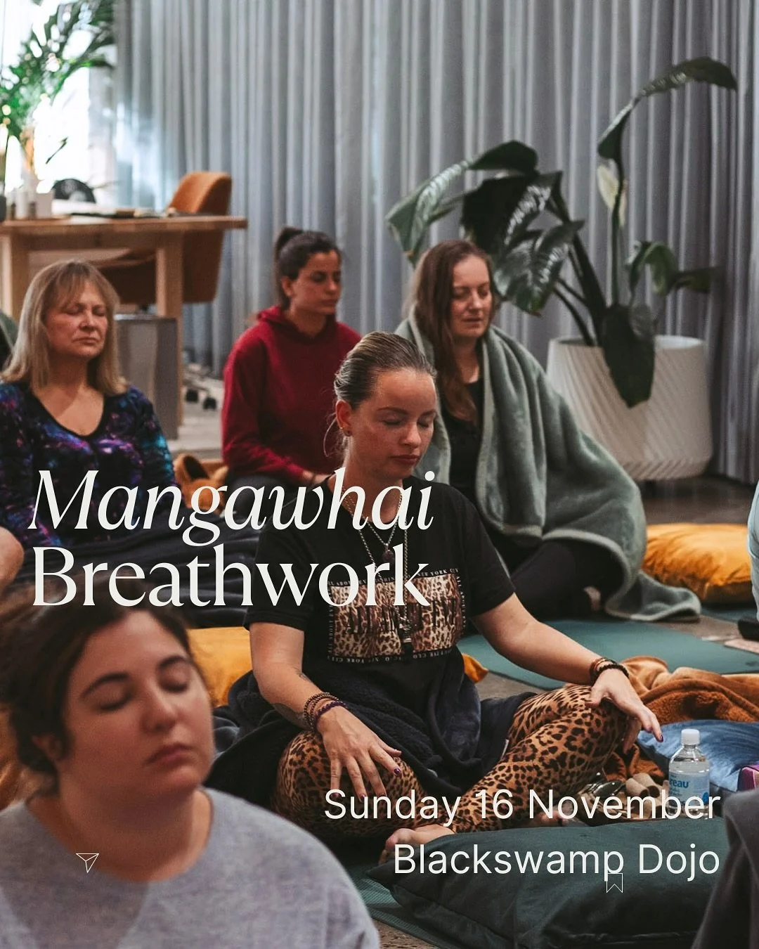 Mangawhai Breathwork Event!
📅 Sunday 16 November
📍 Black Swamp Dojo

A conscious connected breathwork event where you&rsquo;ll be guided by Loren how to do it and ways to support yourself then go into a full 60min breathwork journey.

It&rsquo;s su