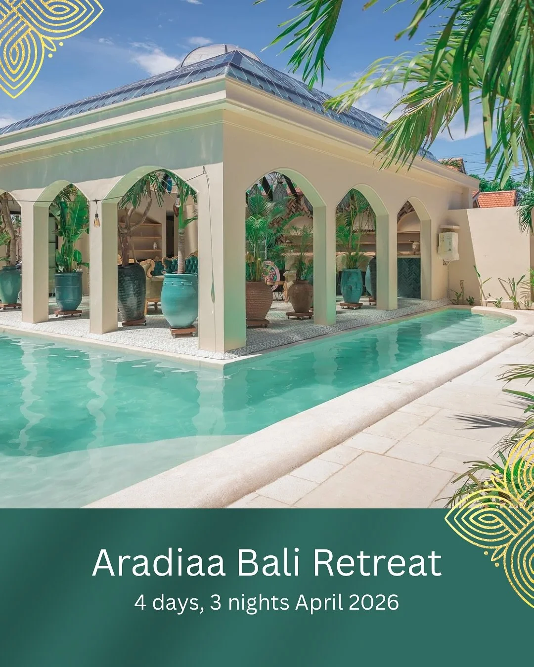 There&rsquo;s a version of you waiting to be met in Bali.
The one who feels grounded, soft and powerful.
Join us in Uluwatu for four days of breathwork, ritual, yoga, connection and art - where the feminine awakens

Aradiaa Retreat - April 9-12 2026
