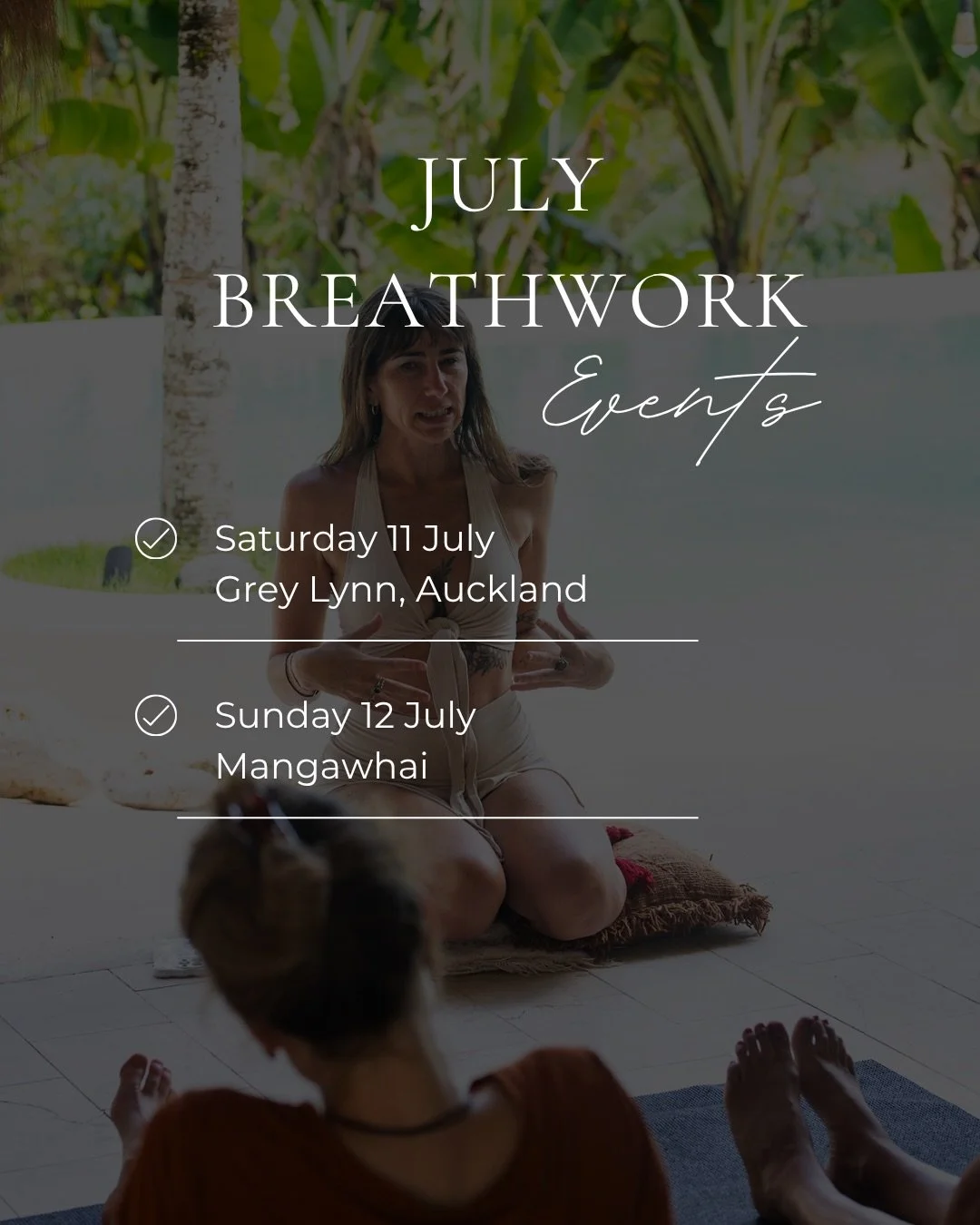 Next two breathwork events are coming up 🔥

Conscious connected breathwork is POWERFUL and 8 years into facilitating these spaces I fkn love holding these more and more

These are the entry point to your next level
The most affordable way to work wi
