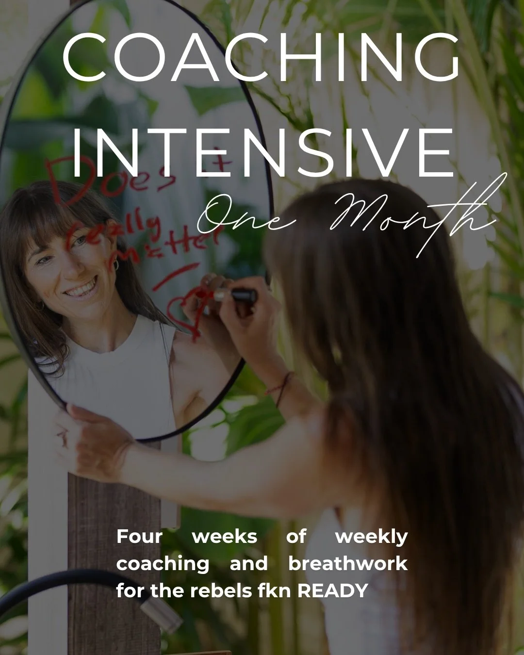 Canva graphics mixed in with some ramblings I just posted on stories = chaotic marketing level achieved 🫠

Over the last 8 years I&rsquo;ve often been asked for a shorter and more punchy way to work together 1:1 

One month containers is something I
