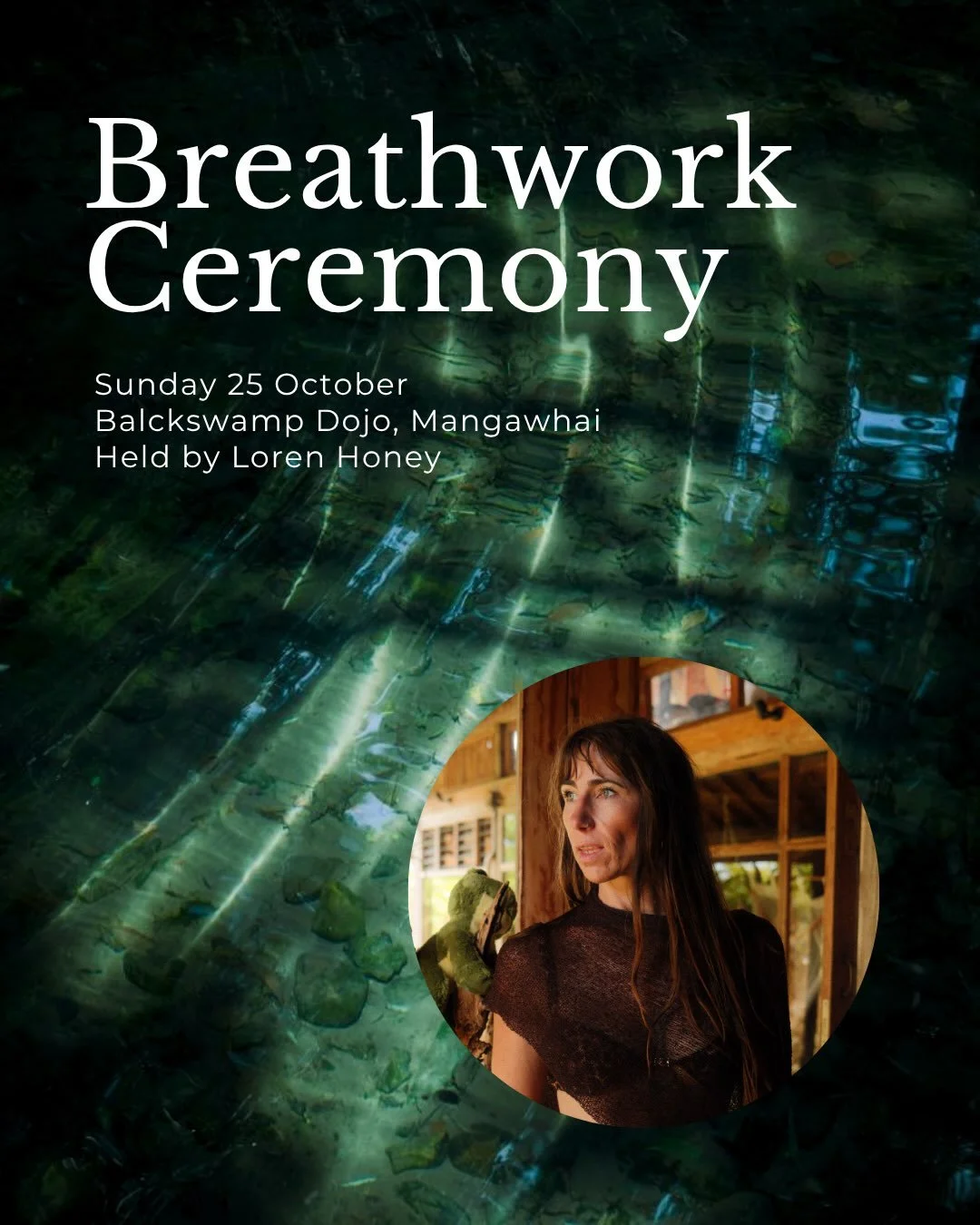 Next breathwork event is happening this Sunday 25th in Magical Mangawhai

A 2.5 hour event with a full 60min conscious connected breathwork journey held by one of Aotearoa&rsquo;s most skilled breathwork facilitators

📍 @blackswampdojo in Mangawhai

