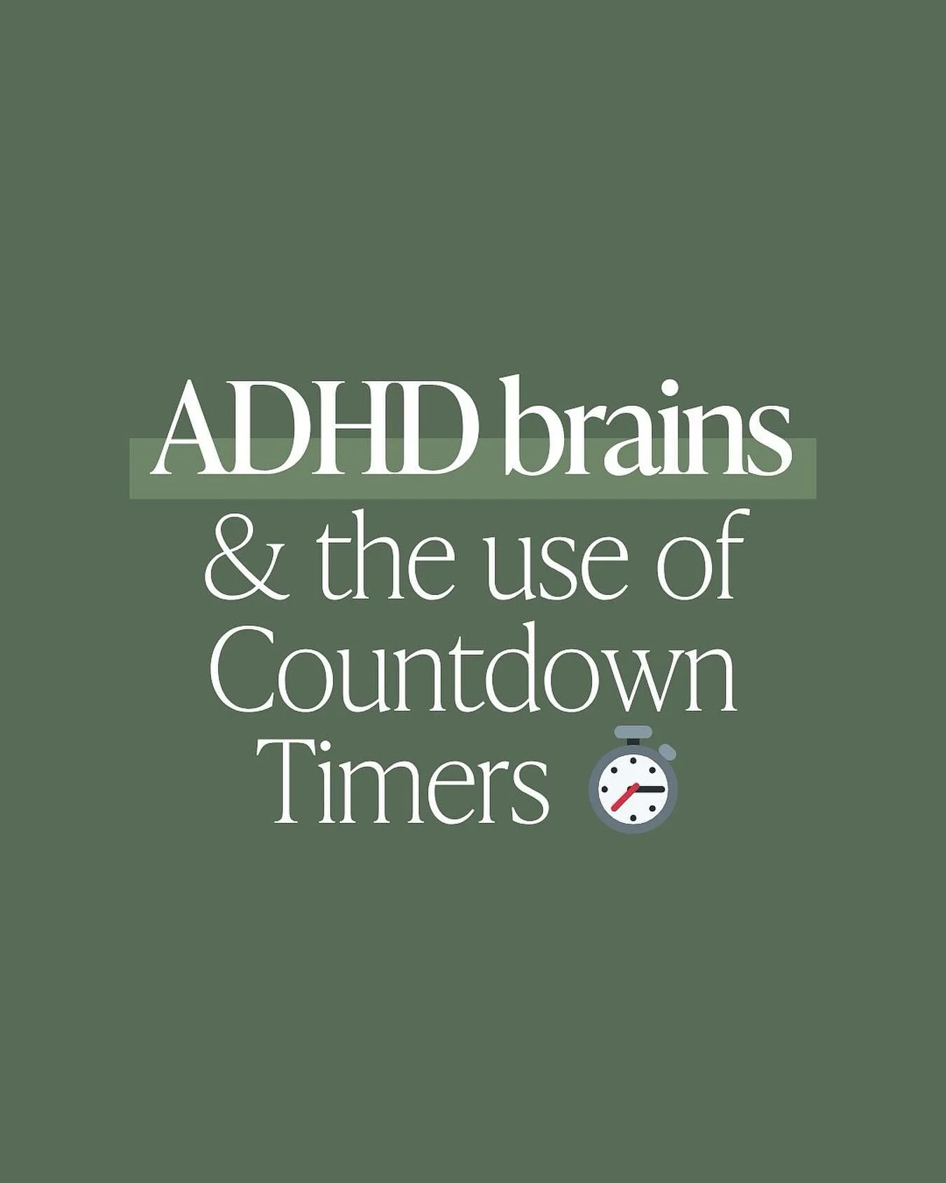 Yesterday I was on a call with clients and something happened that blew my mind!

One of them shared a solid case for using countdown timers ⏰in marketing&mdash;because of how helpful they are to folks with ADHD. 

For those listening, our jaws dropp