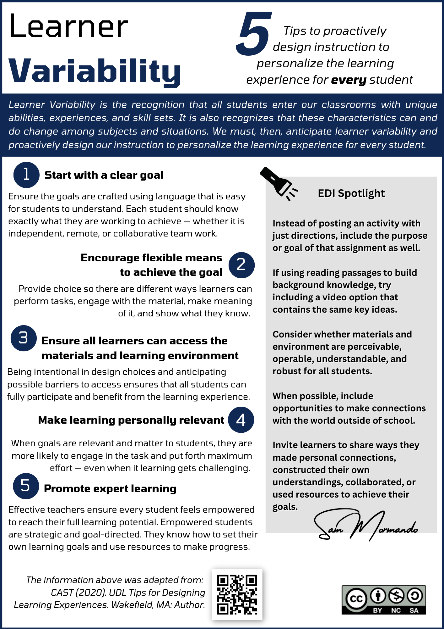 Let’s Continue to Proactively Design for Learner Variability 🎯 — SAM ...