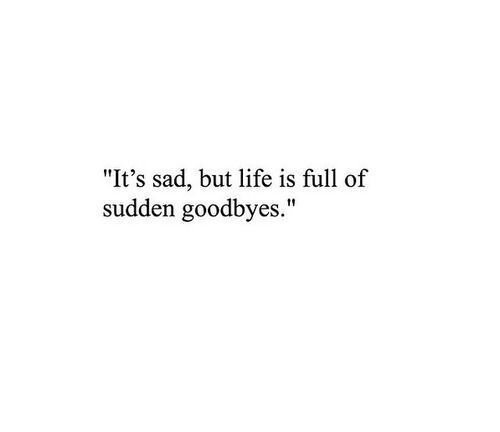 saying goodbye