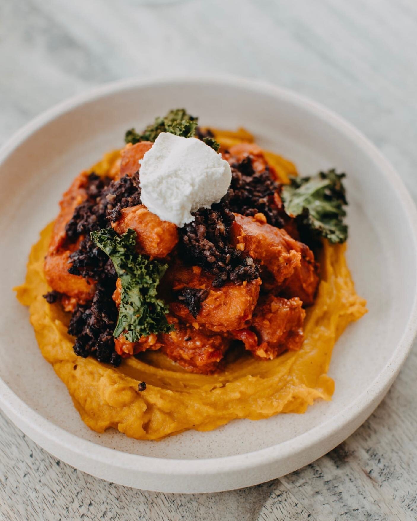 We&rsquo;ve stepped our classic Breakfast Gnocchi up a notch. ✨ The crispy gnocchi is served with creamy pumpkin puree, a traditionally rustic romesco, and the addition of richly decadent morcilla sausage.